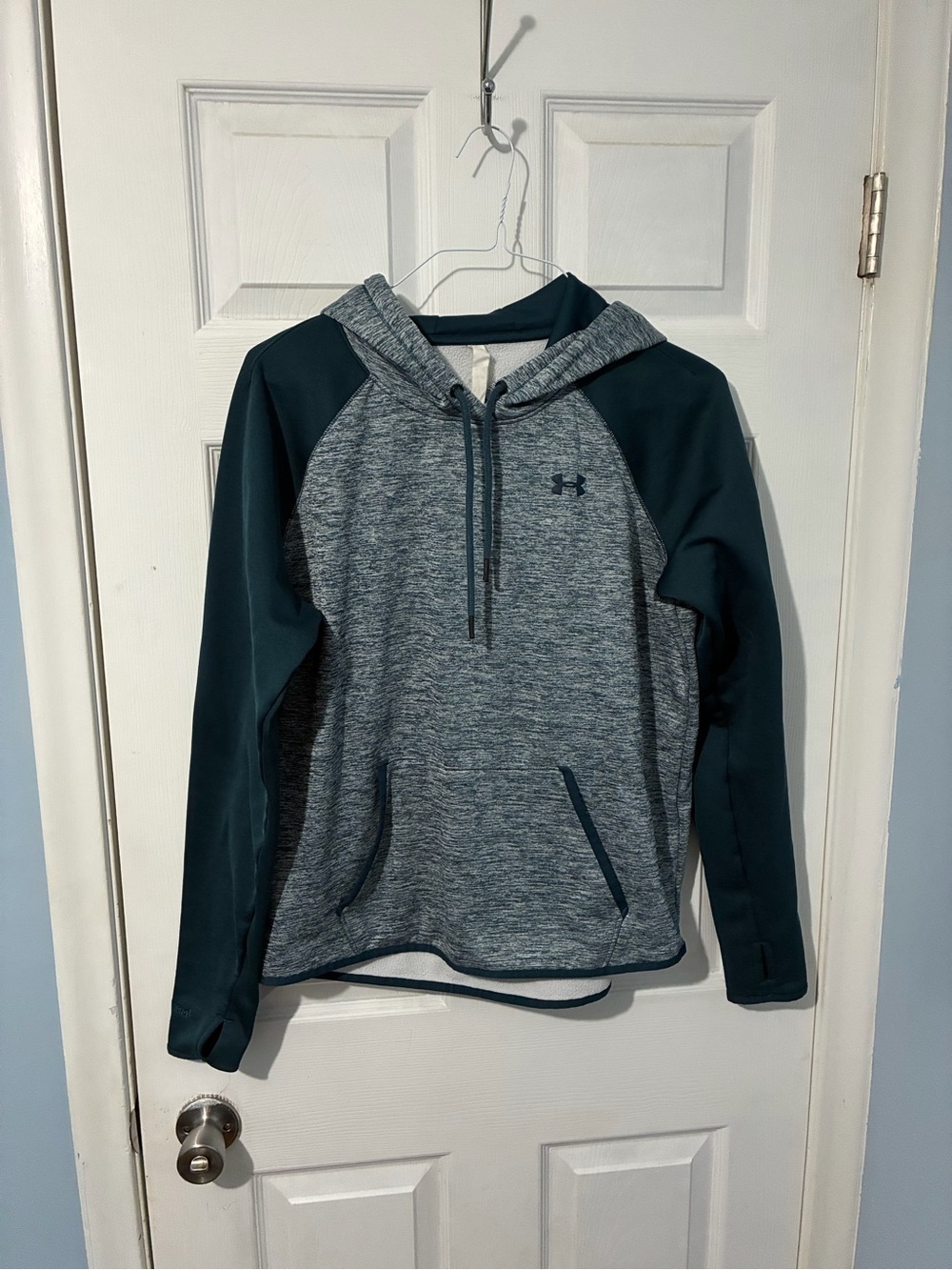 Under Armour Gray Heather & Dark Teal Hooded Pullover